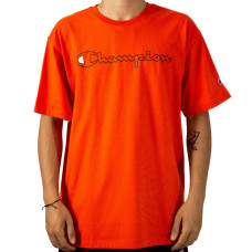 Camiseta Champion - Script Logo Contour Dynamic Orange